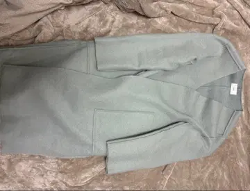 그레이 롱 코트 울 혼방