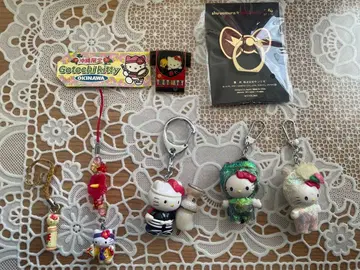 키티 지역 한정 스트랩 키링 키체인 세트 초레트로