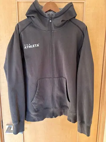 ATHLETA 다크 그레이 집업 후드티 L