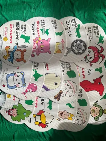 캐릭터 부채 요도바시 카메라 유루캬라 부채 14종 15매