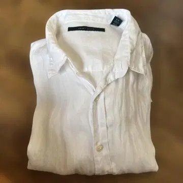 PERRY ELLIS 화이트 린넨 셔츠 L