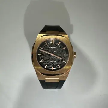 [초특가] D1 MILANO 스켈레톤 자동 와인딩 골드