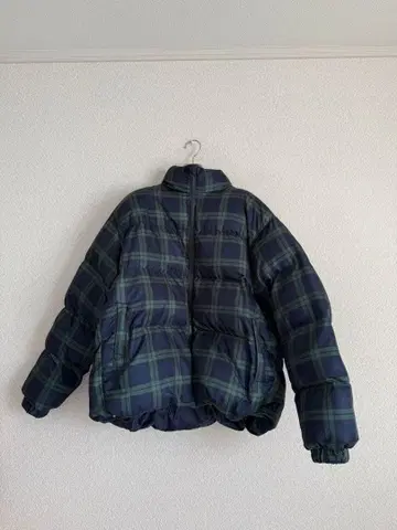 체크 다운 코트