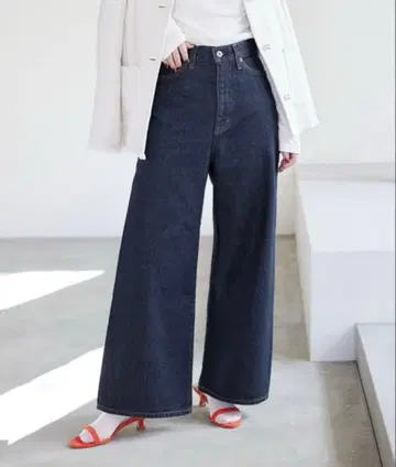 SLOBE IENA LE DENIM 배기 팬츠 네이비 36