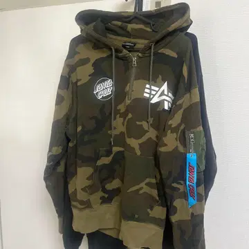 ALPHA 카모플라쥬 후드티 L 사이즈 산타크루즈