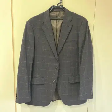 브라운 체크 무늬 이탈리아 원단 자켓 AB7