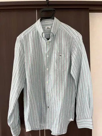 LACOSTE 긴팔 셔츠 스카이블루 스트라이프
