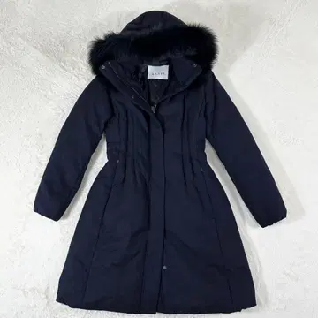 ANAYI 울 페이스 다운 코트 퍼 포함 다크 네이비 36 M