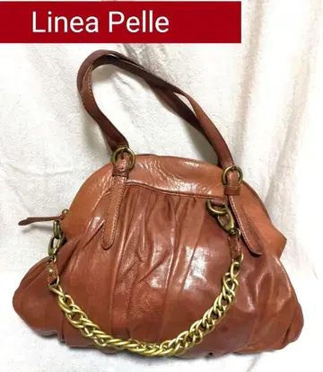 Linea Pelle 리네아 페레 숄더백 금장 장식 브라운