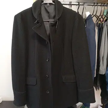 다케오 키쿠치 블랙 스텐카라 코트