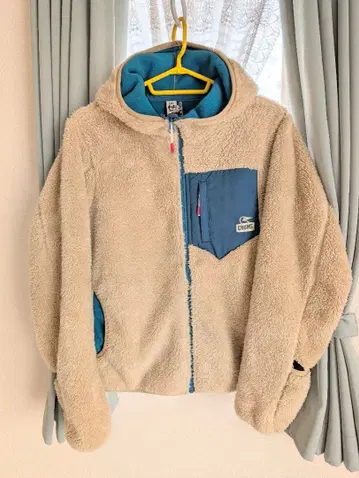 CHUMS 플리스 자켓 베이지/파랑