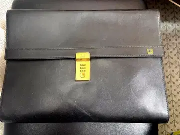 던힐 세컨드 백 클러치백 가죽 블랙 다이얼 락식