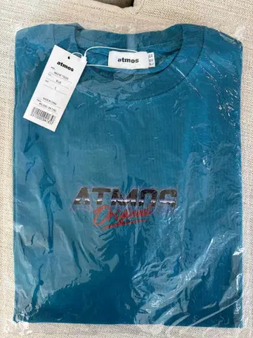 atmos 메탈릭 프린트 T셔츠 BLUE L