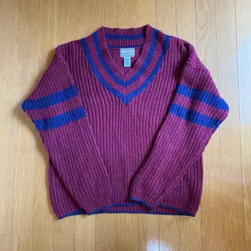 주말 V넥 니트 스웨터 L