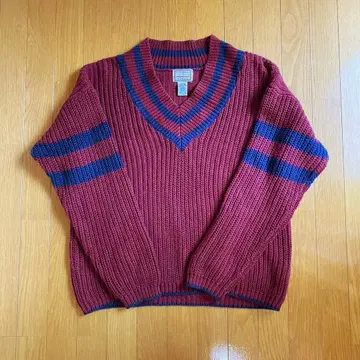 주말 V넥 니트 스웨터 L