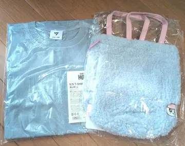 S/S 티셔츠 블루 L & 백 세트