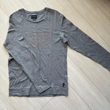 ARMANI 아르마니 긴팔 T셔츠 그레이 즉시 구매