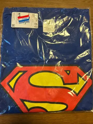 [ 미사용 새상품 ] DC 코믹스 슈퍼맨 T셔츠 남성용 L 사이즈