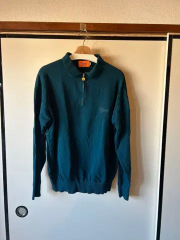 Keboz 다크 그린 지퍼 스웨터