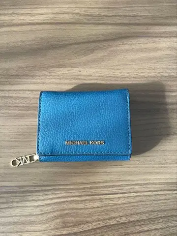 MICHAEL KORS 파랑 3단 폴더형 지갑