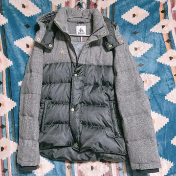 [ 미사용 새상품 ] le coq sportif 헤링본 다운 자켓