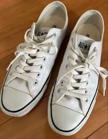 CONVERSE ALL STAR 가죽 화이트 스니커즈 27cm