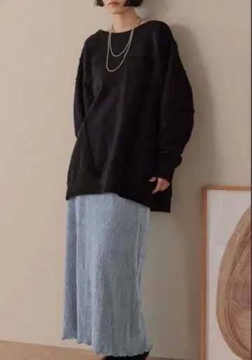 로리즈팜 샤이니 벨로아 타이트 스커트