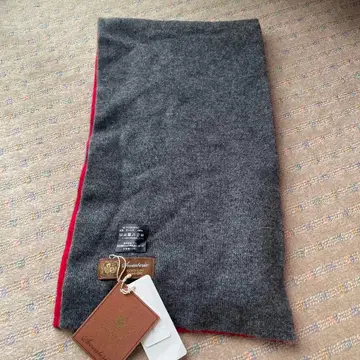 그레이 x 빨간색 리버서블 캐시미어 머플러