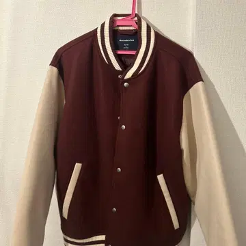 Abercrombie & Fitch 바시티 자켓 L 버건디