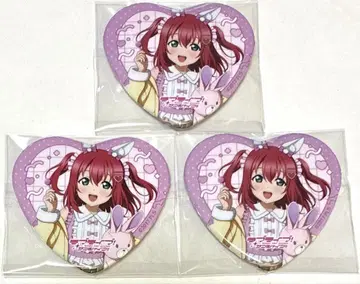 러브 라이브! Aqours 소프맵 하트 캔뱃지 애니멀 의상 쿠로사와 루비