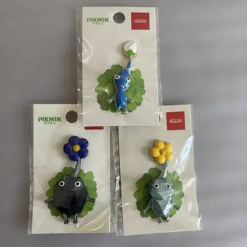 피크민 배지 3개 세트 바위 얼음 파랑