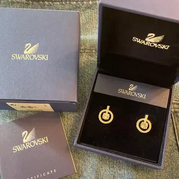 Swarovski 실버 라운드 서클 크리스탈 귀걸이