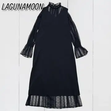 LAGUNAMOON 레이어드 레이스 원피스 블랙