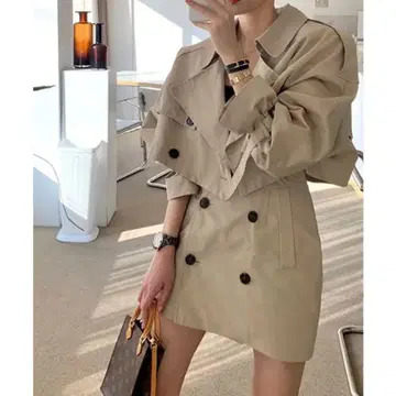 Jasmine Grandiflorum 베이지 트렌치 셋업