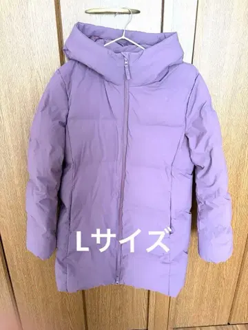 새상품급 UNIQLO 심리스 다운 자켓 롱 퍼플