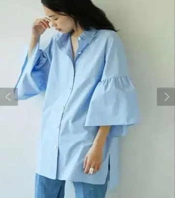 개럴개런트 롱 블라우스 라이트 블루 프리 사이즈