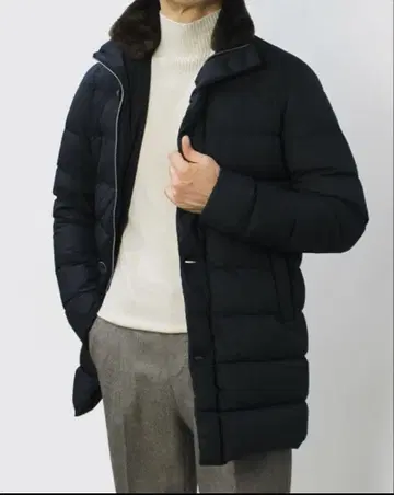 Herno 다운 코트 다크 블루