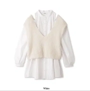 snidel 퍼라이크 니트 베스트 콤비 튜닉