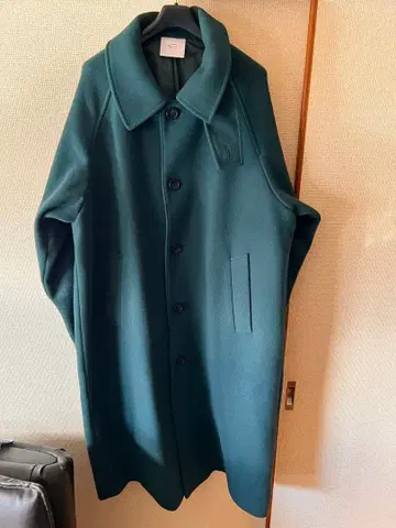 MONO-MART 오버 사이즈 다크 그린 스텐카라 코트