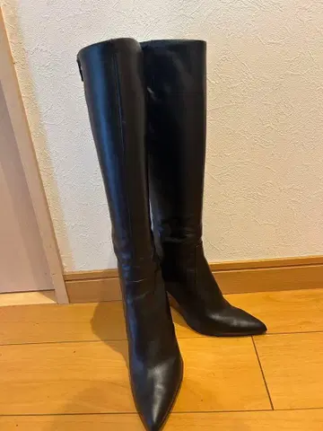 DIANA 블랙 롱 부츠 스틸레토 하이힐