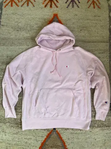 00s Champion 핑크 리버스 위브 후드티 L 사이즈