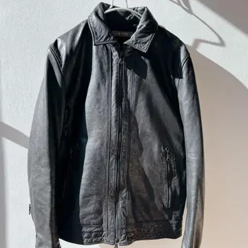 새상품급 나노 유니버스 양가죽 라이더 자켓 블랙 충전솜 퀼팅 L