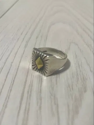 Esperanto 반지 19호 실버 x 놋쇠 콤비