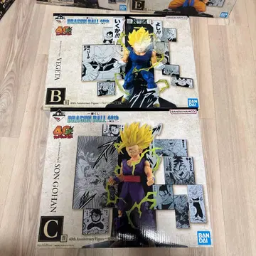 드래곤볼 40th 제일복권 B C 베지터 손오반 피규어