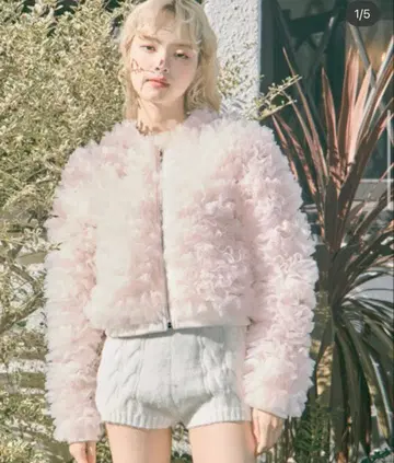 'Ballerina' 볼륨 튤 재킷 핑크