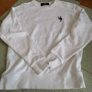 hisheravec 맨투맨 트레이닝복 화이트 크루넥 남녀 공용