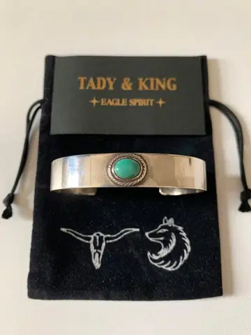 TADY&KING 평치기 뱅글 은줄 터콰이즈