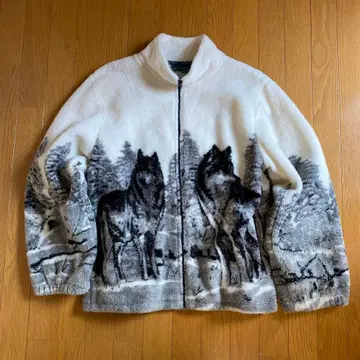 늑대 플리스 안감 부착