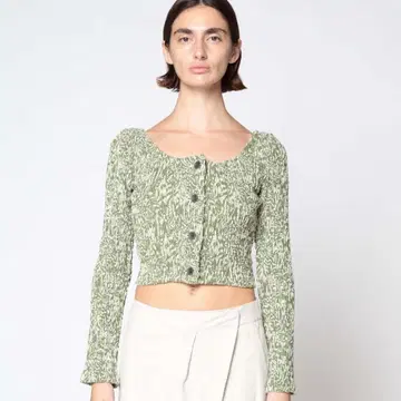 뮬러 오브 요시오쿠보 BUBBLETOP 리브 가디건