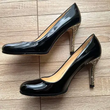 Kate Spade 블랙 펌프스 힐 글리터 라메